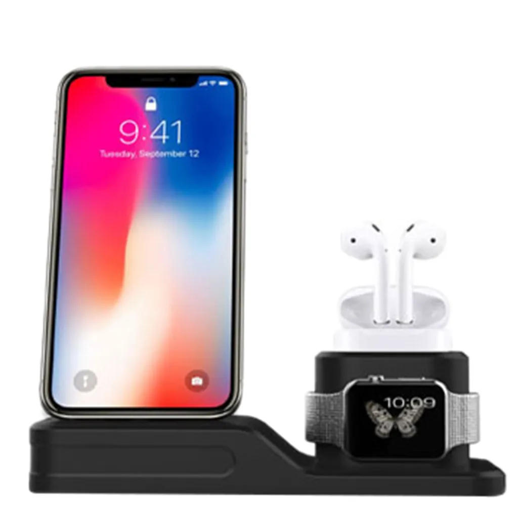Зарядное устройство для часов док-станция Airpods 3в1 Подставка зарядки держатель