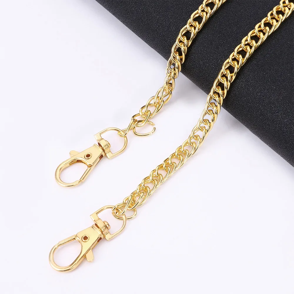 100 gold Твердые DIY металлические ремни сумки цепи сумки ремешки на плечо для сумок пряжки ручки черный золотой серебряный ремень аксессуары для сумок - Цвет: 100 gold