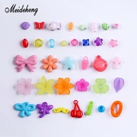 acrylic colorful frosted flower beads washing bright spring five items childrens gifts jewelry accessories handicraft materials
