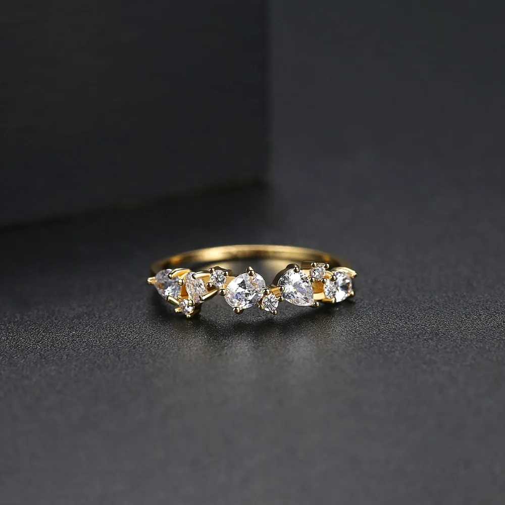 Изысканное кольцо LUOTEEMI для женщин обручальное свадебной вечеринки высшего