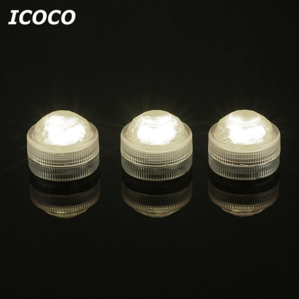 ICOCO мини 3 светодиода красивый подводный свет батарея питание цвет сменный