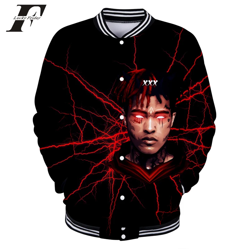 Бейсбольная куртка Xxxtentacion 3D мужская бомбер Rip xxxtentacion свитер рэпер Jahseh Dwayne Onfroy
