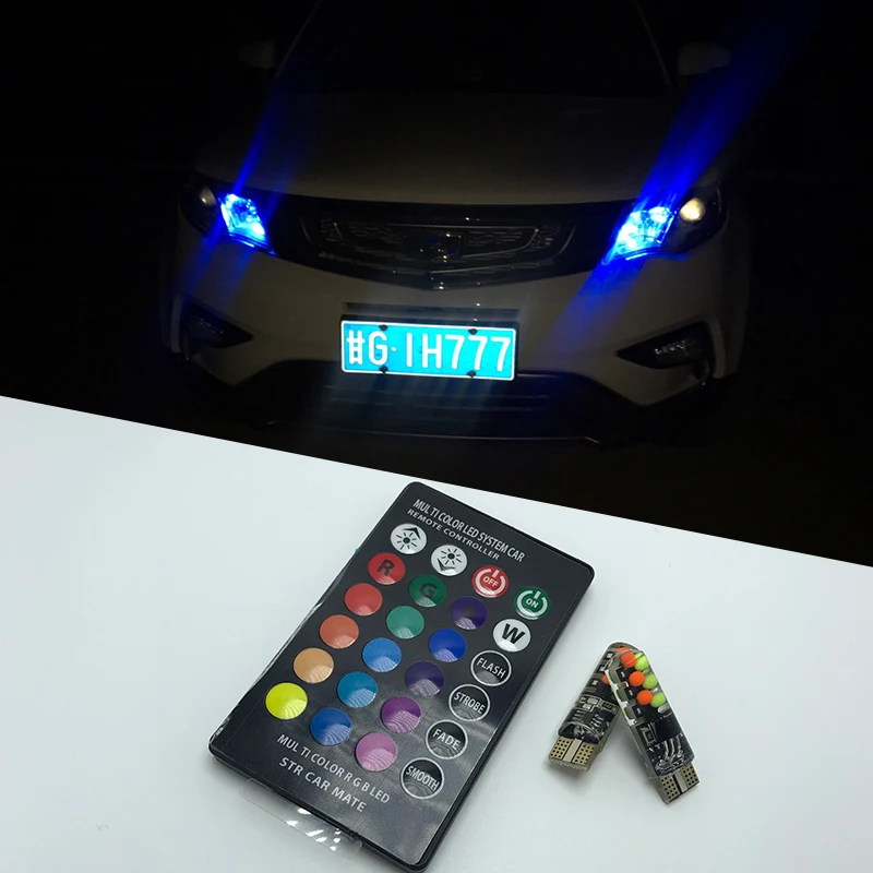 Canbus Mult-color RGB T10 W5W 94 168 светодиодные лампы габаритные фонари для автомобиля с