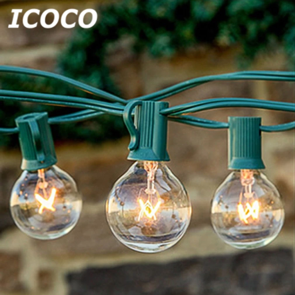 Icoco Высокое качество 25 футов в форме лампочки светодиодов Фея свет шнура
