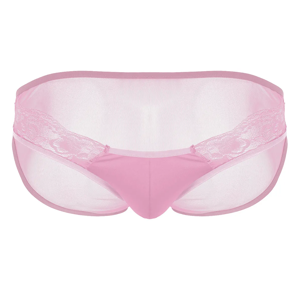 Pink Мужское нижнее белье SISSY, мягкое дышащее прозрачное Сетчатое прозрачное, низкая посадка, мужские трусы для геев, бандаж, бикини, трусы, нижнее белье - Цвет: Pink