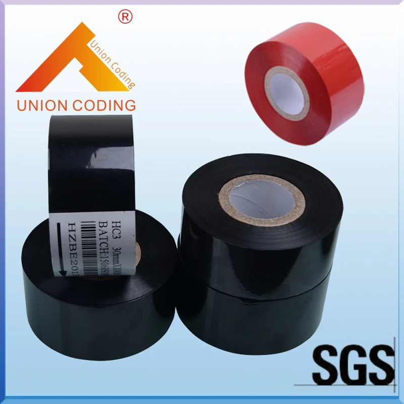 

Black Width 35mm length 122m date coding machine ribbon for packing bags
