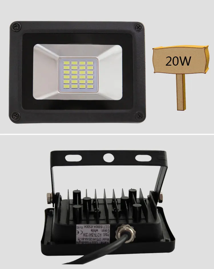 Proiettore светодиодный 50 Вт 30 Вт 20 Вт 10 Вт Ультра Sottile светодиодный Luce di Inondazione di Spotlight 175-264 в SMD5730 Impermeabile IP65 аппликация