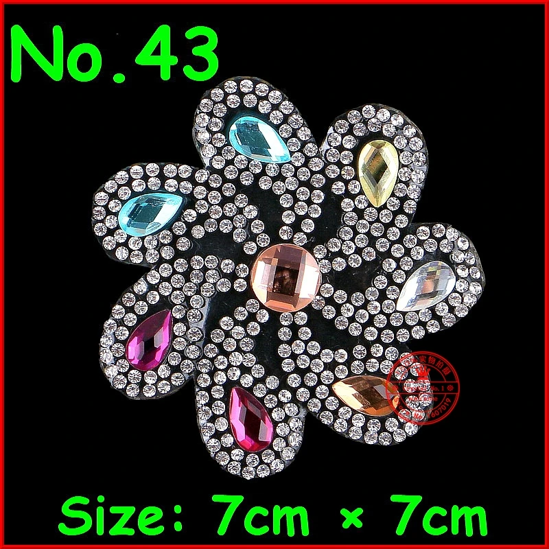 1 шт./лот аппликация с кристаллами цветочный дизайн со стразами термоклейкие