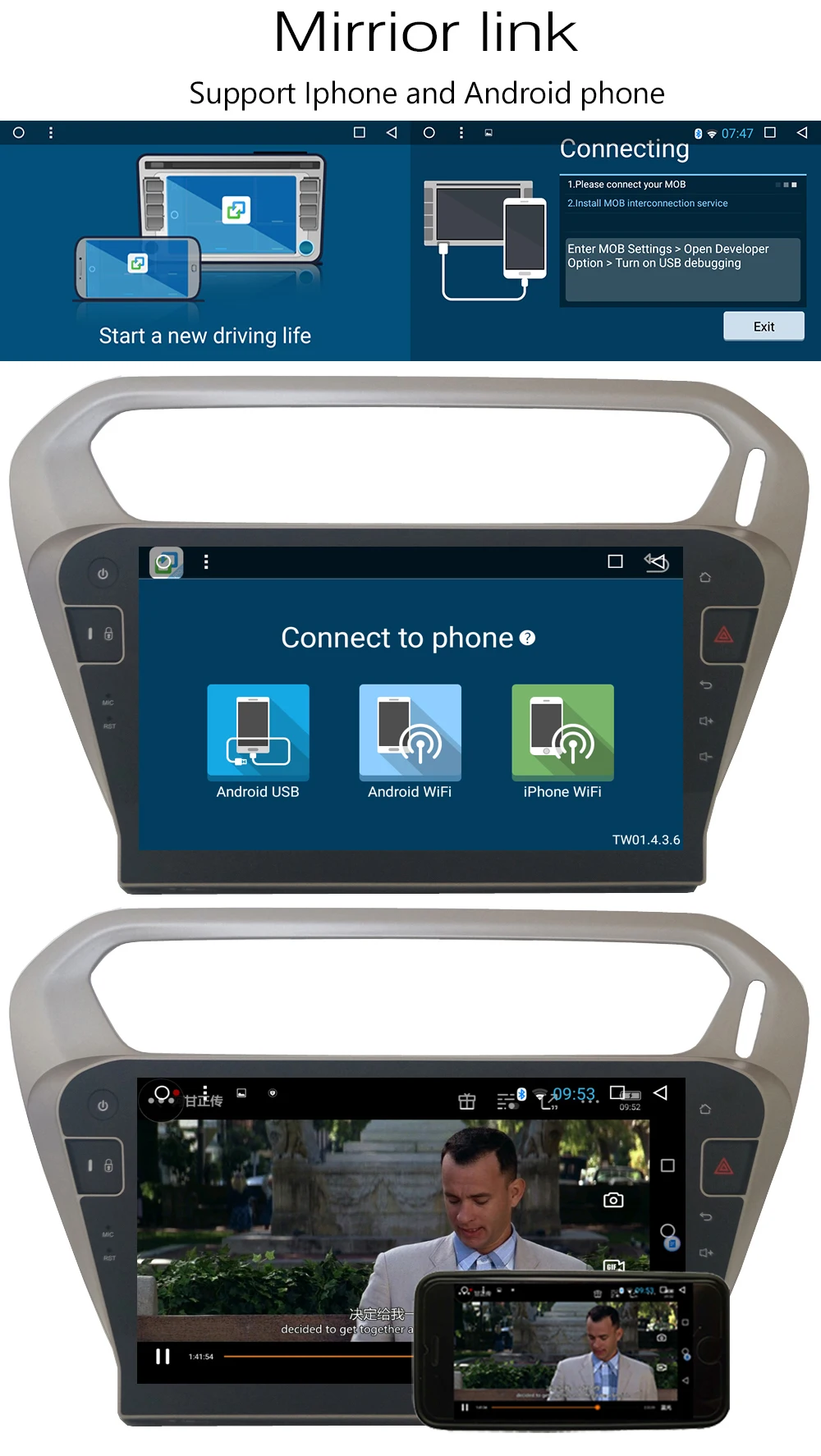 QZ промышленный HD 10," Android для peugeot 301 для Citroen Elysee автомобильный dvd-плеер с 3g 4G wifi gps Радио BT Navi RDS карта
