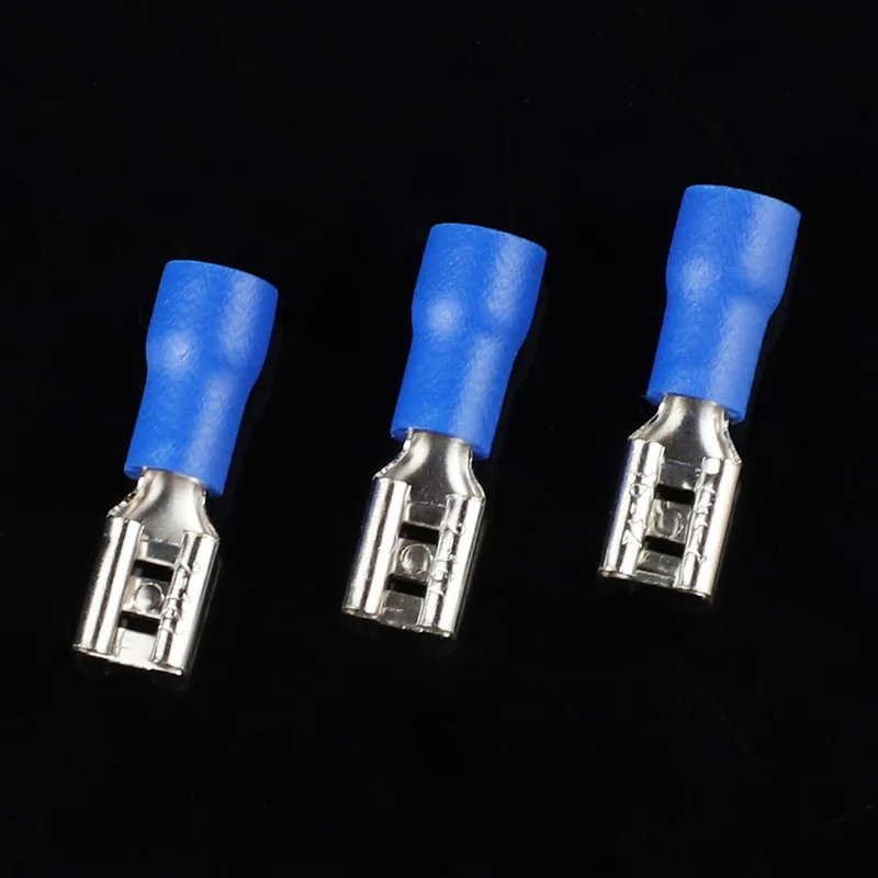 1000 шт. синий FDD2-250 6 3 мм 16-14 AWG обжимных клемм соединитель изолированный Женский