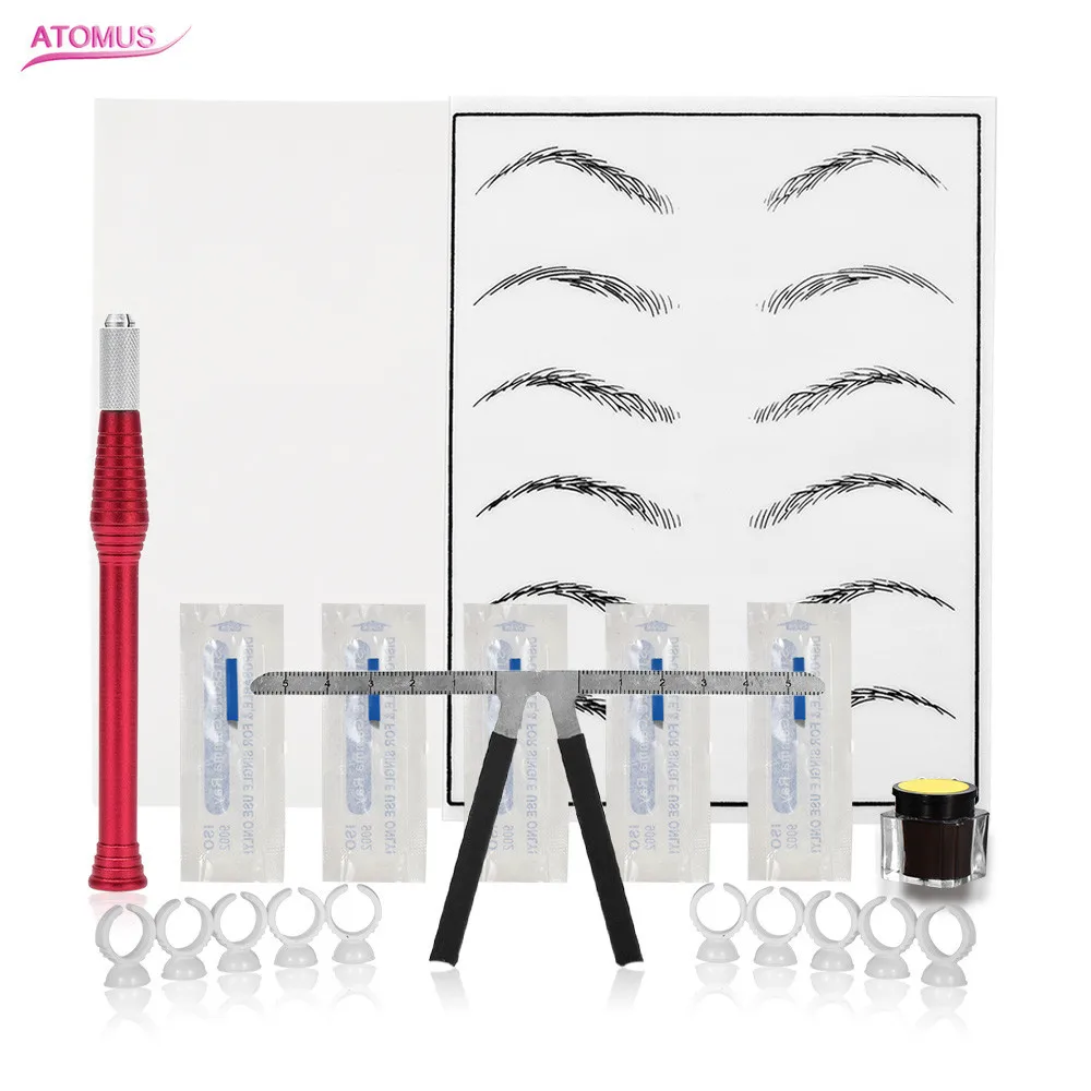 Профессиональный Перманентный макияж для бровей Tebori набор чернил тату