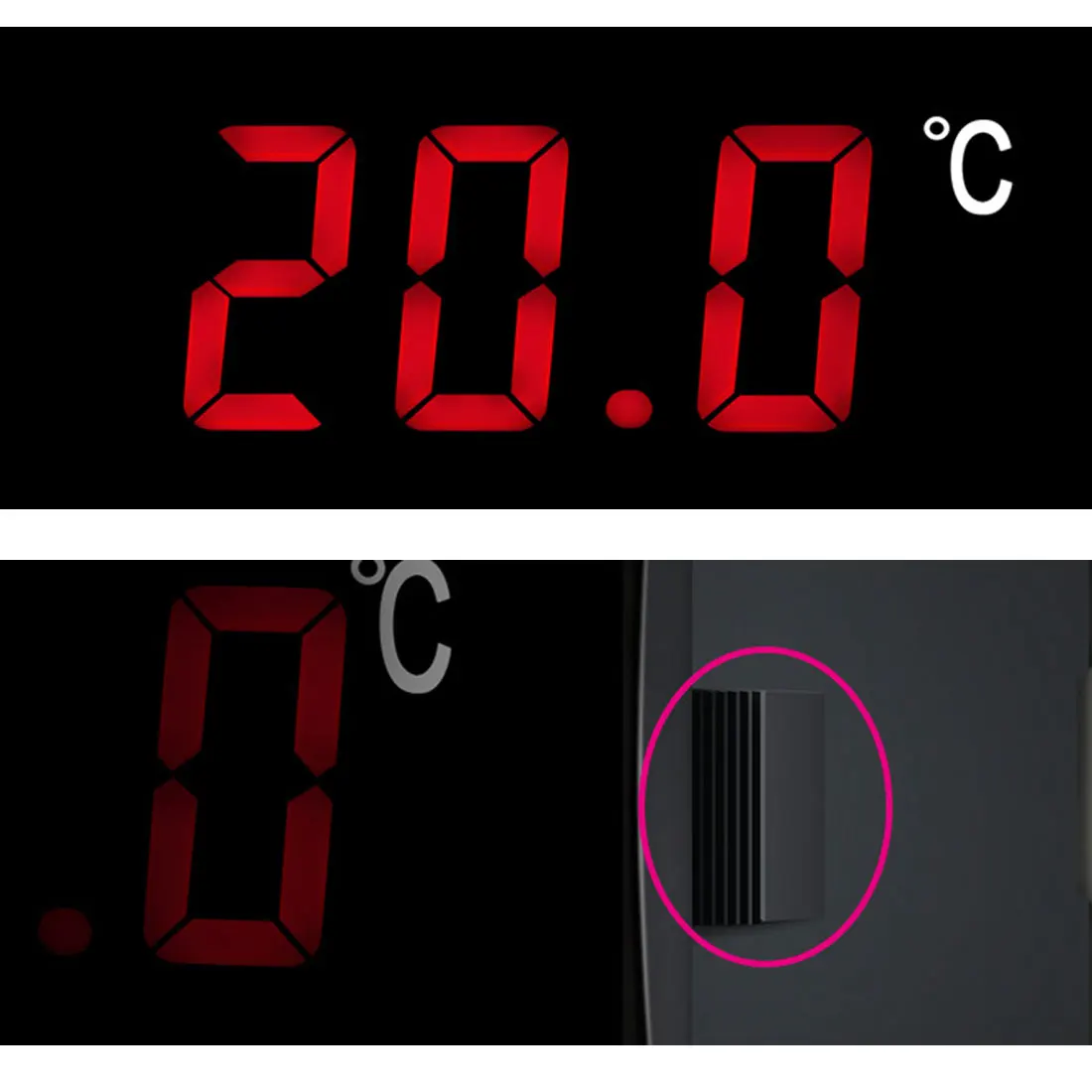 

Vehicle Digital Thermometer Car LED Temperature Meter Probe -40~110C 12V 24V 110V