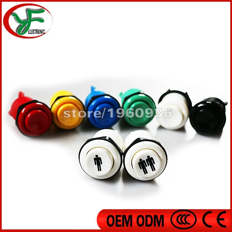 

Arcade Push Button Durable Multicade MAME Jamma HAPP style American style Push Button Long Switch 1P 2P 3P 4P