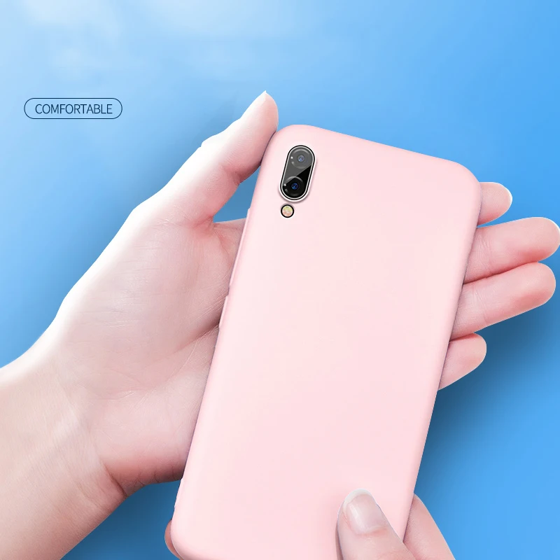 Для huawei Honor 10i чехол жидкий мягкий силиконовый из ТПУ сплошной цвет для 10 телефона