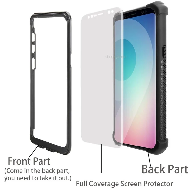 Новый цветной противоударный чехол 360 для Samsung Galaxy S10 S10e S8 S9 Plus Note 9 с защитной