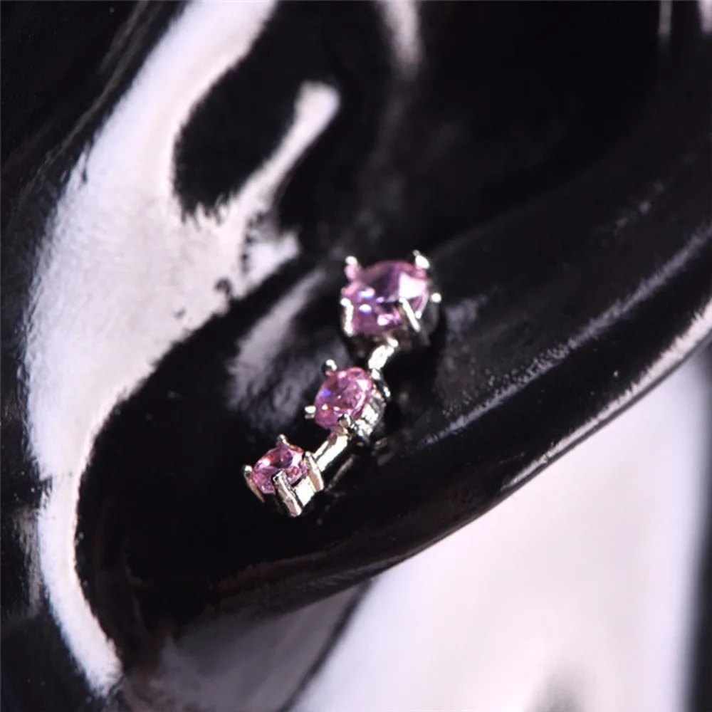 1 шт новая мода кубический цирконий сталь Штанга ушной хрящ спираль серьги