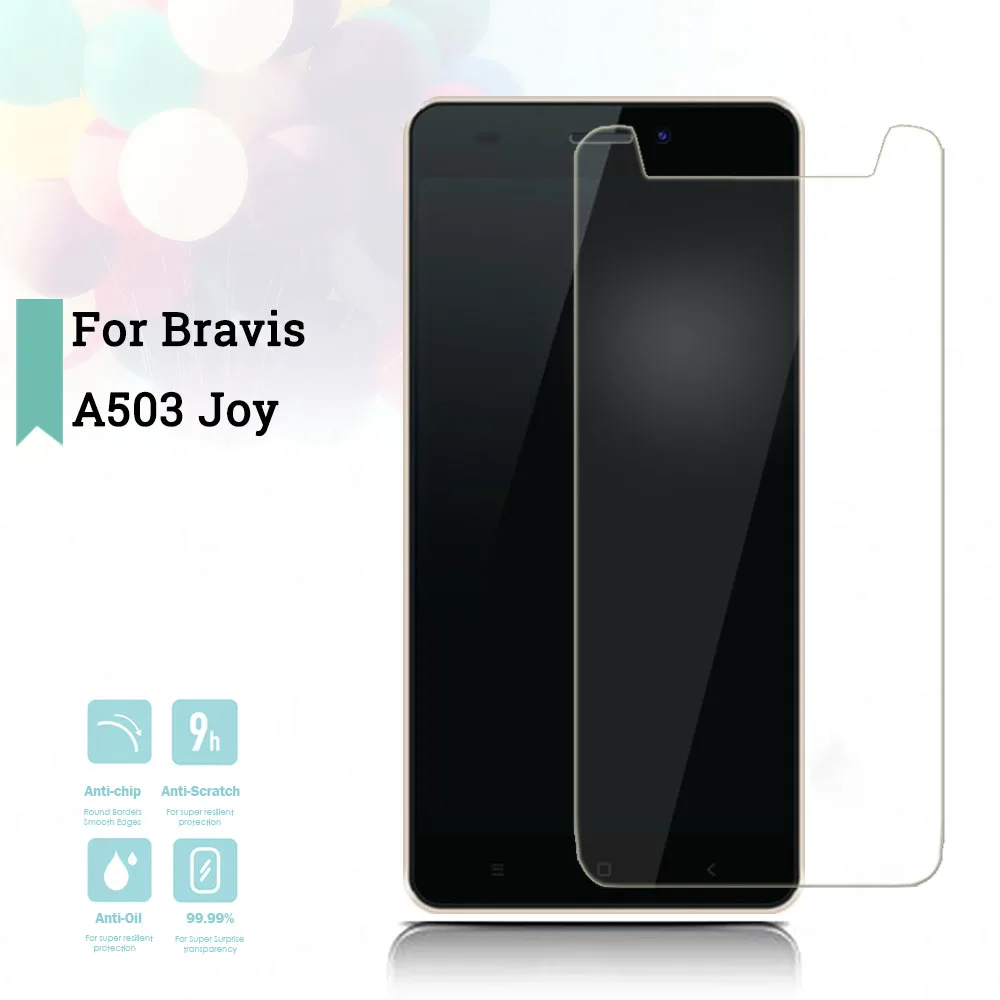 2.5D 0.26mm Ultra Thin Tempered Glass Bravis A503 Joy Toughened Protector Film Protective Screen Case Cover Universal | Мобильные