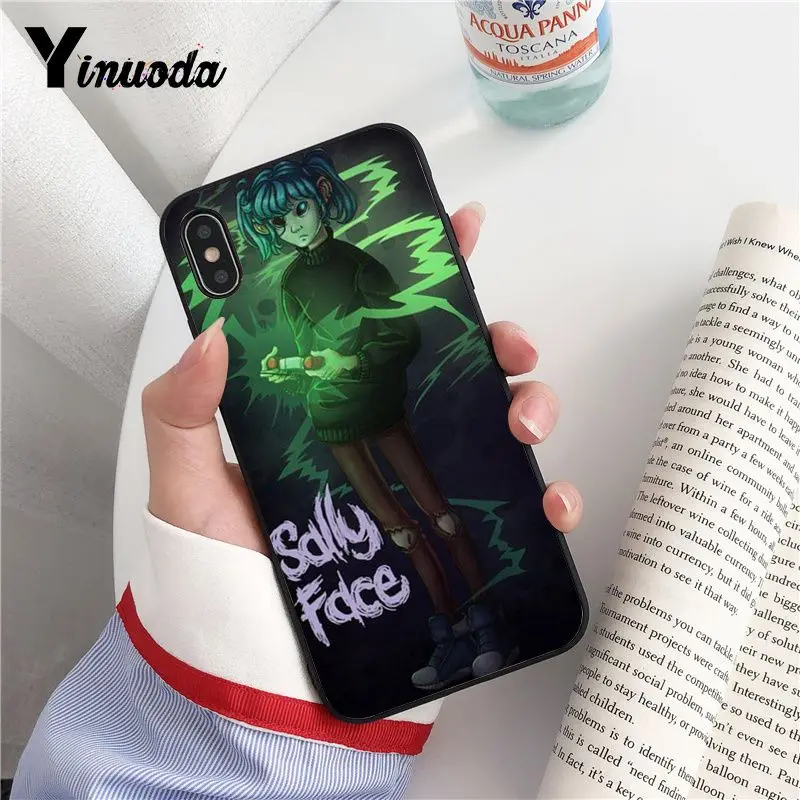 Yinuoda Sally Face игровой чехол черный мягкий для телефона iPhone 8 7 6 6S Plus 5 5S SE XR X XS MAX Coque