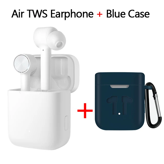 white add blue case Оригинальные наушники Xiaomi Air TWS Airdots Pro, bluetooth-гарнитура, переключатель ANC, ENC, стерео, автоматическая пауза, управление нажатием, беспроводные наушники - Цвет: white add blue case