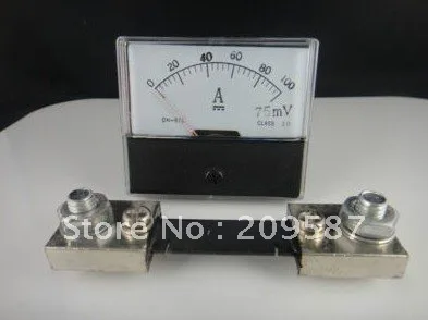 Analog Amp Panel Meter Current Ammeter DC 0-100A Shunt | Инструменты