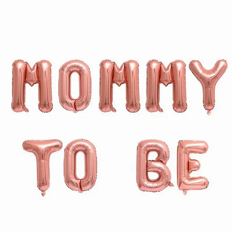 6 1PC Blue Pink Mummy Mmm To Be Sash Baby Boy Girl Balloon Baby Shower Decoration Sash Newborn Party Decor Pregnant Mom Favor Gift - Цвет: 6