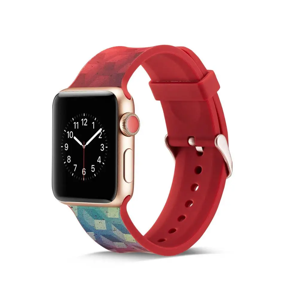 Ремешок силиконовый для Apple Watch 38 мм 40 42 44 мм|Ремешки часов| |