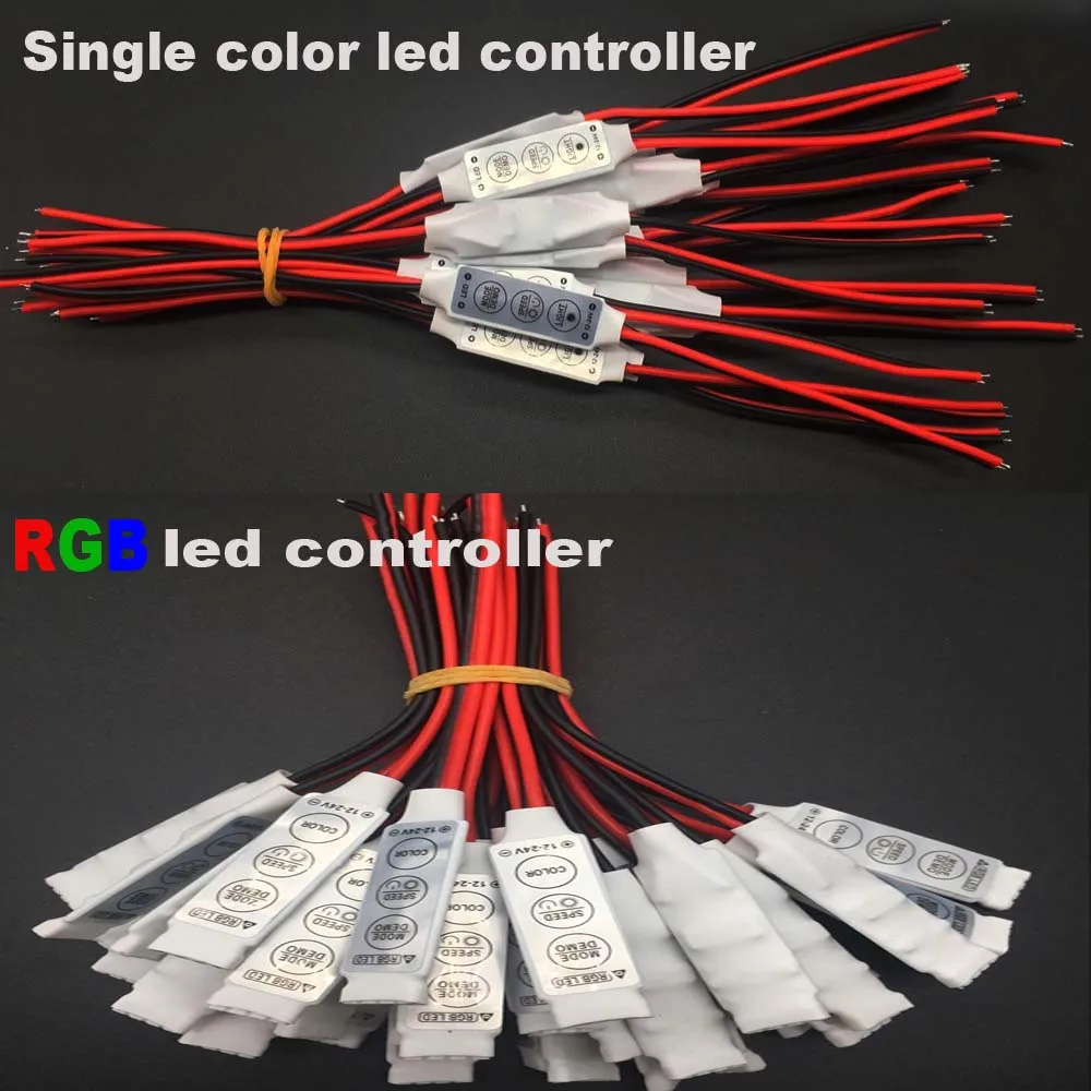 12 В мини 3 клавиши один RGB цвет светодиодный контроллер Яркость Диммер для LED 3528 5050