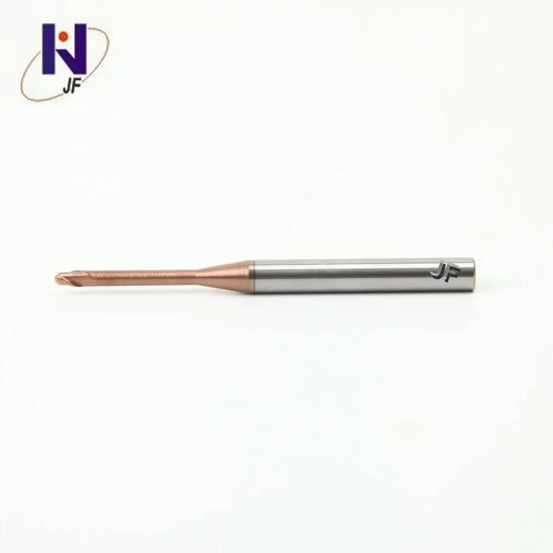 

5 шт./лот hrc55 R2 * D4 * 20 * D6 * 75*2T Карбид 2 флейты длинные шеи Мяч концевые фрезы фрезерные инструменты с покрытием TiXCo