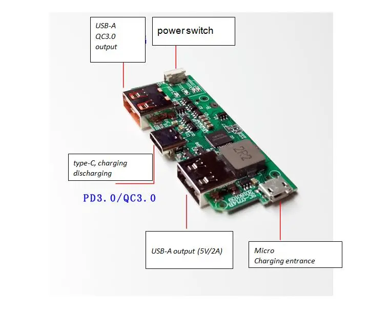 Qualcomm QC3.0/PD3.0 двунаправленный Быстрый зарядный мобильный источник питания Diy посылка плата для зарядки