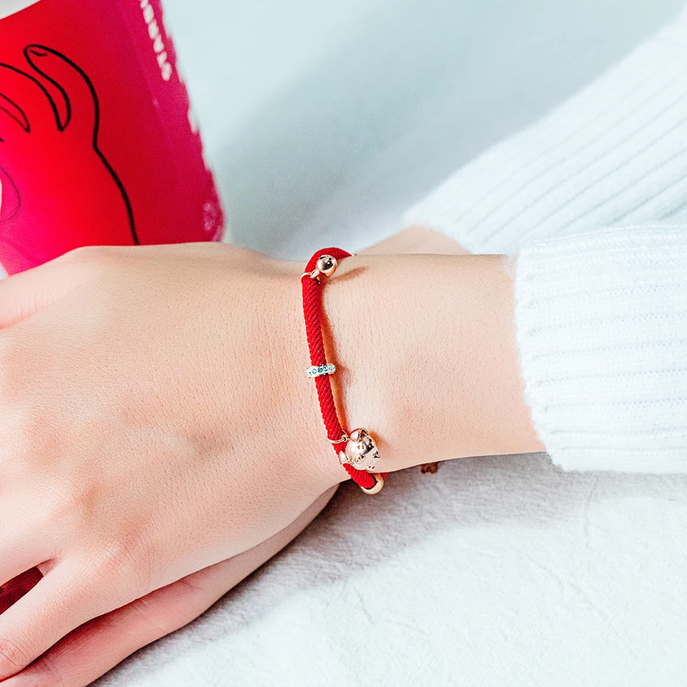 Поросенок &quotСчастливчик&quot год жемчужный браслет из титановой стали