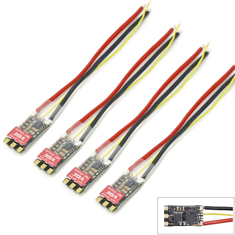 Квадрокоптер Gemfan Maverick Lite 30A 2 6S BLHeli 32 бит DSHOT1200 бесщеточный ESC для