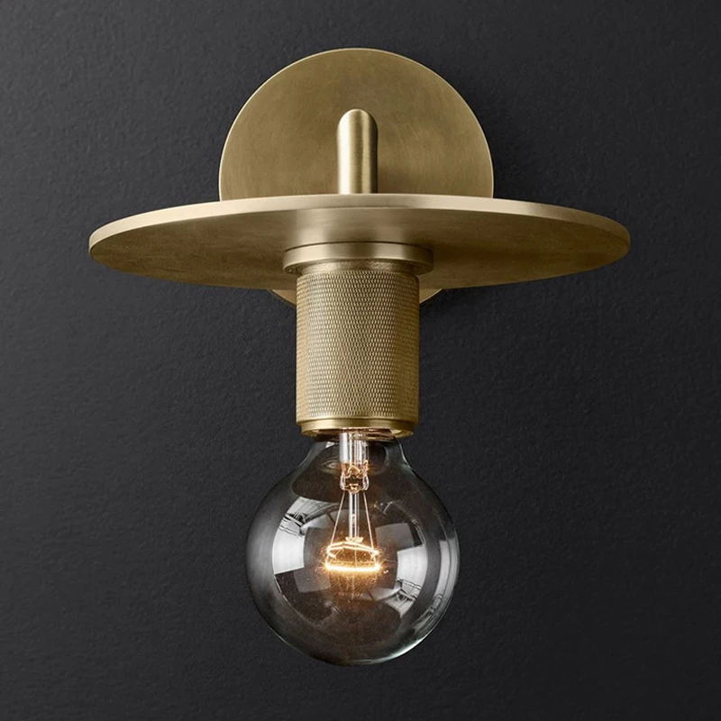 Американский Ретро E27 Led настенный светильник стеклянный металлический Camas Dormitorio