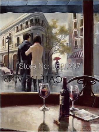 

After the Rain oil painting of Brent Heighton High quality canvas Reproduction Handpainted Romantic Art Paris Landscape