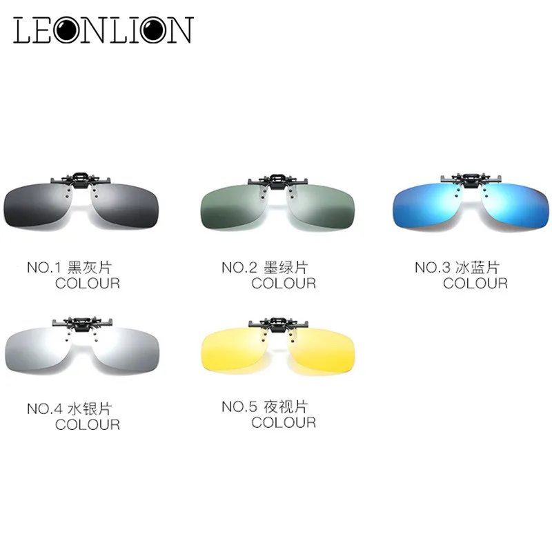 LeonLion 2020 Rectangle Polarized Sunglasses Clip Men Top Brand Designer Sun Glasses Lens Retro Outdoor Driving UV400 | Аксессуары для