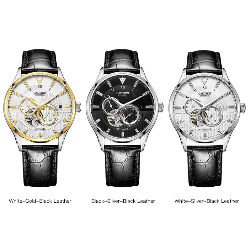 CADISEN топ мужские часы модные роскошные простые бизнес сапфировое стекло