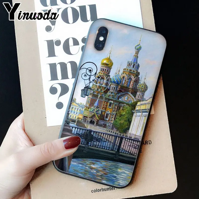 A3 Yinuoda, чехол для телефона с изображением ночного телефона из Российской Федерации, в Москву, с изображением СПб, для Apple iPhone 8, 7, 6, 6S Plus, X, XS, MAX, 5, 5S, SE, XR, чехол - Цвет: A3