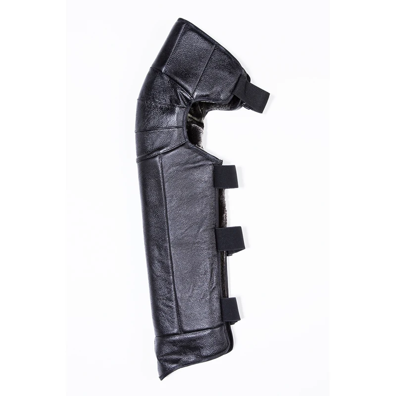 Черного цвета из коровьей кожи катание на лыжах Защита для роллеров наколенники