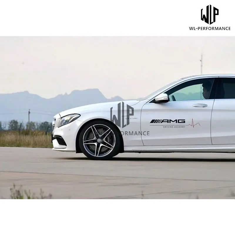 W205 PP Неокрашенный комплект кузова автомобиля передний бампер задний крыло гриль