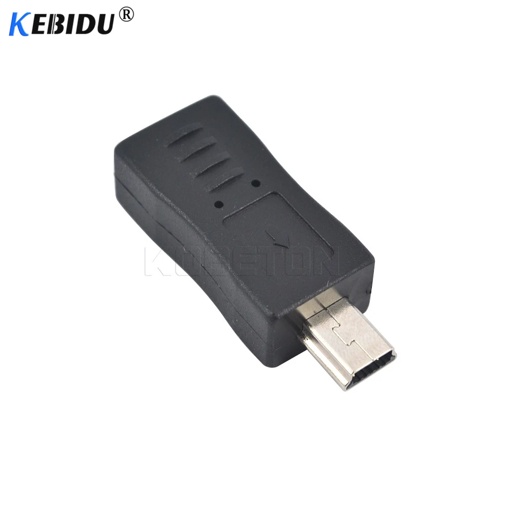 Kebidu 1 шт. черный микро/мини USB гнездо к Мини/микро Штекерный адаптер зарядное