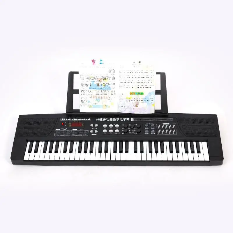 black 61 Ключ детский музыкальный электронный орган детский сад Пианино музыкальный инструмент раннее образование игрушки и подарки - Цвет: black