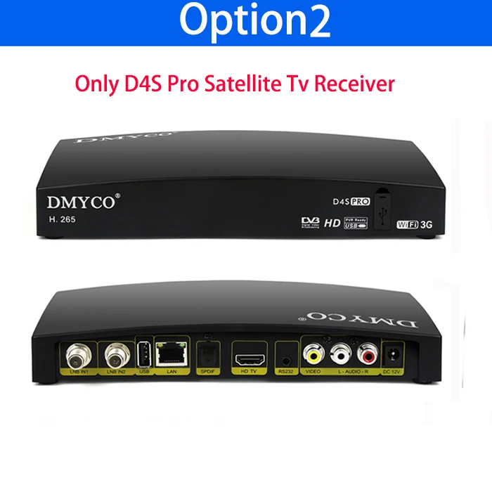 Only TV Receiver 1 год Европа 7 кабели для Испании D4S PRO спутниковый ресивер dvb s2 тв тюнер FTA телевизионный декодер dvb s2 HD 1080 P lnb приемник+ USB wifi Поддержка H.265 MPEG-5 ACM спутниковый приемник - Цвет: Only TV Receiver