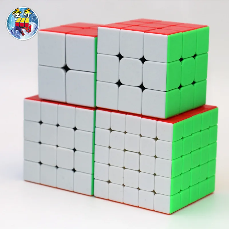 Оптовая продажа 4 шт./лот GEM Magic Cube 2x2 3x3 4x4 5x5 подарок один посылка красочные