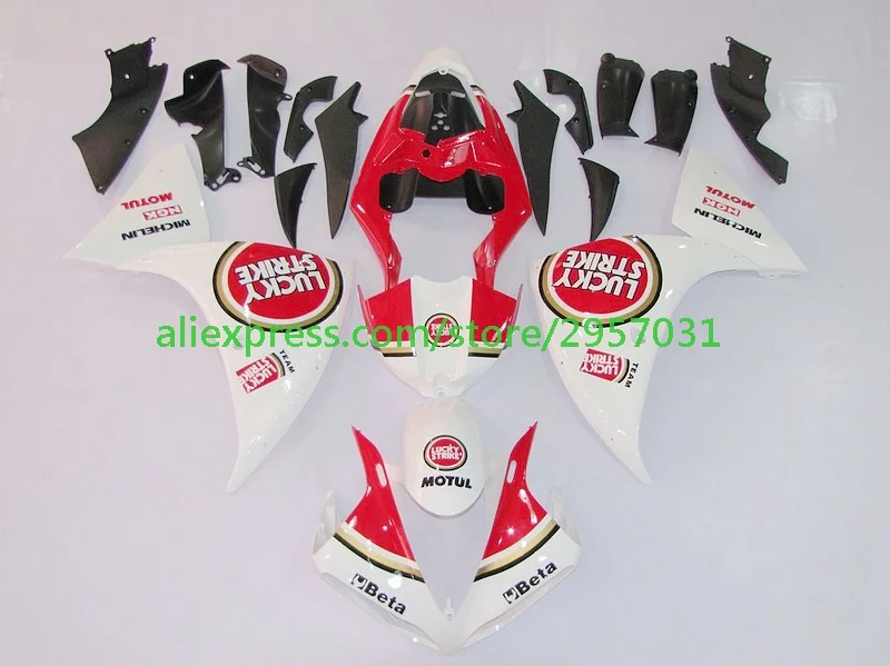 

Injection Mold Fairings Injection For For Yamaha YZF1000 R1 09 10 11 Red lUCKY 2009 2010 2011 ABS Fairing Kit Free screws+gifts