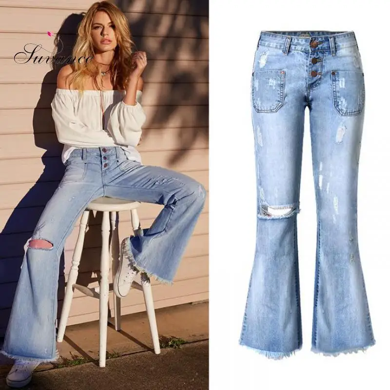 Женские свободные джинсы Suvance повседневные хлопковые брюки с широкими штанинами