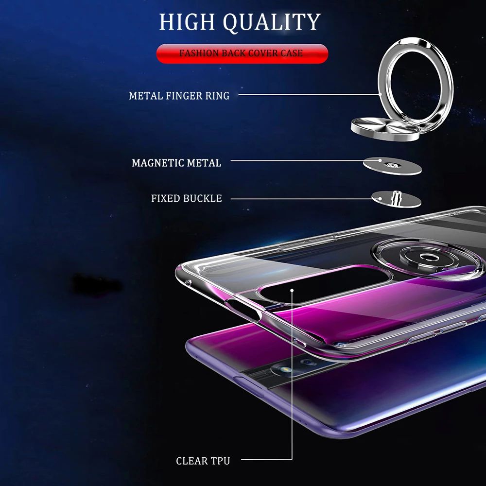 Чехол для OPPO F11 Pro Reno K1 RX17 NEO F9 A7X 10x zoom мягкий прозрачный защитный чехол с кольцом и