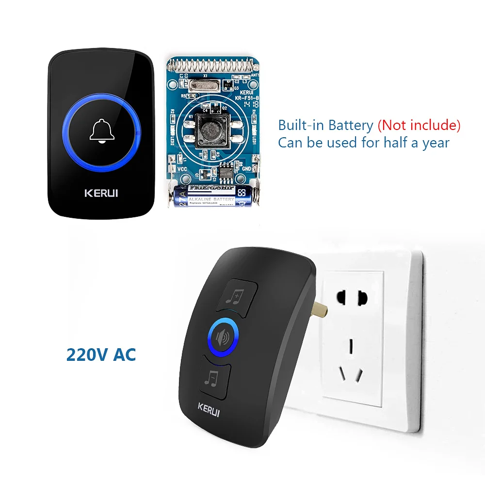 KERUI Беспроводной пульт дистанционного управления дверным IP33 Водонепроницаемый