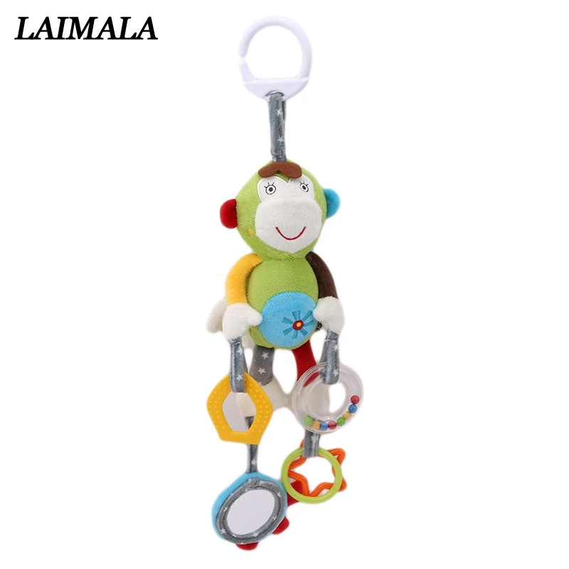 

Newborn Baby Boy Girl Cute Cotton Rattles Infant Animal owl bear monkey Hedgehog Hand Bell Kids Plush Toy Development Gifts