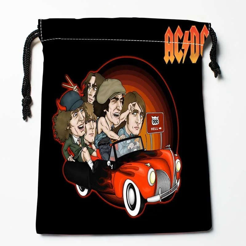 Сливовый Новое прибытие ACDC сумки на шнуровке на заказ хранения печатных получить мешок тип сумки, сумки для хранения размер 18X22 см - Цвет: Сливовый
