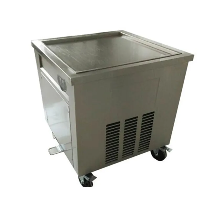 

free shipping CE Thai fried ice cream roll machine,60*60cm big pan fried ice roll pan machine,2100w fried ice pan machine