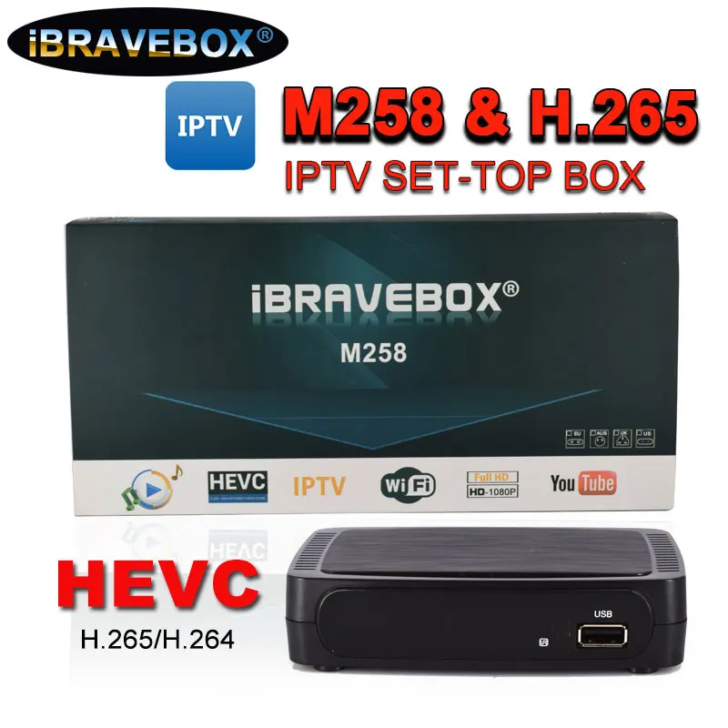 IBRAVEBOX M258 tv Box Поддержка ip tv m3u Youtube H.265 1 год IP tv 1080P HD 2,0 медиаплеер лучше, чем MAG 254 MAG 250